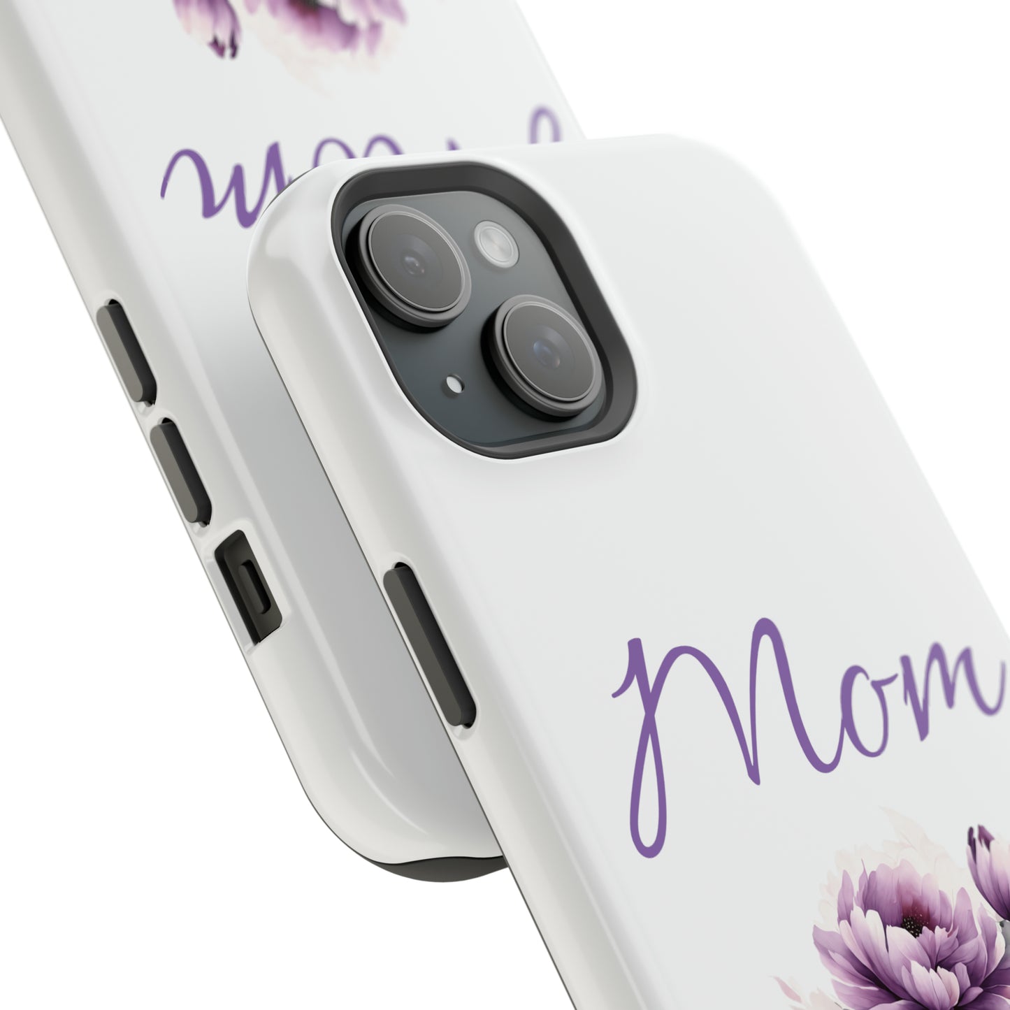 Impact-Resistant Cases- Pink and purple flowers for Mom