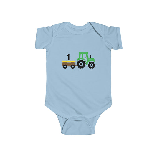 Infant Fine Jersey Bodysuit- Tractor 1st Birthday