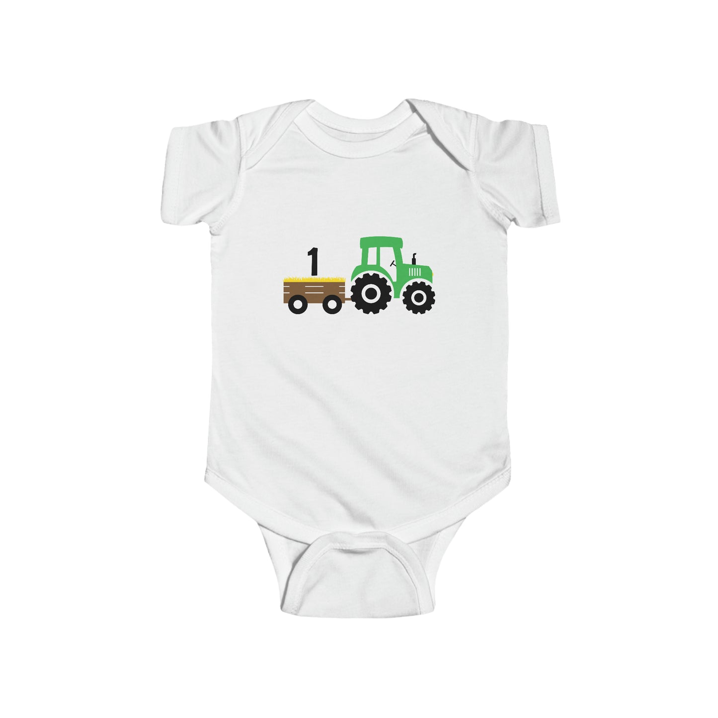 Infant Fine Jersey Bodysuit- Tractor 1st Birthday