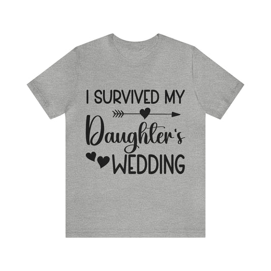 Unisex Jersey Short Sleeve Tee- Survived wedding