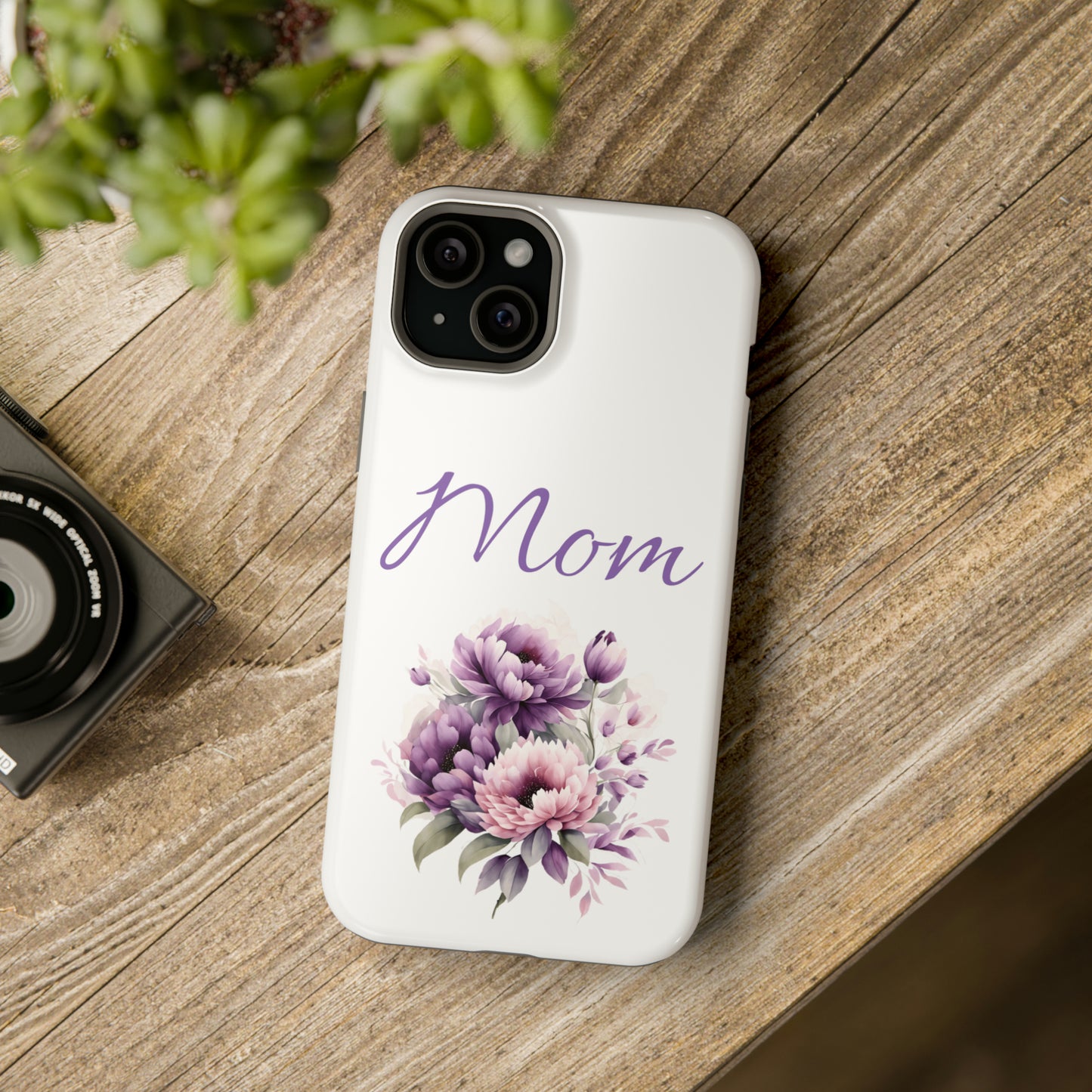 Impact-Resistant Cases- Pink and purple flowers for Mom