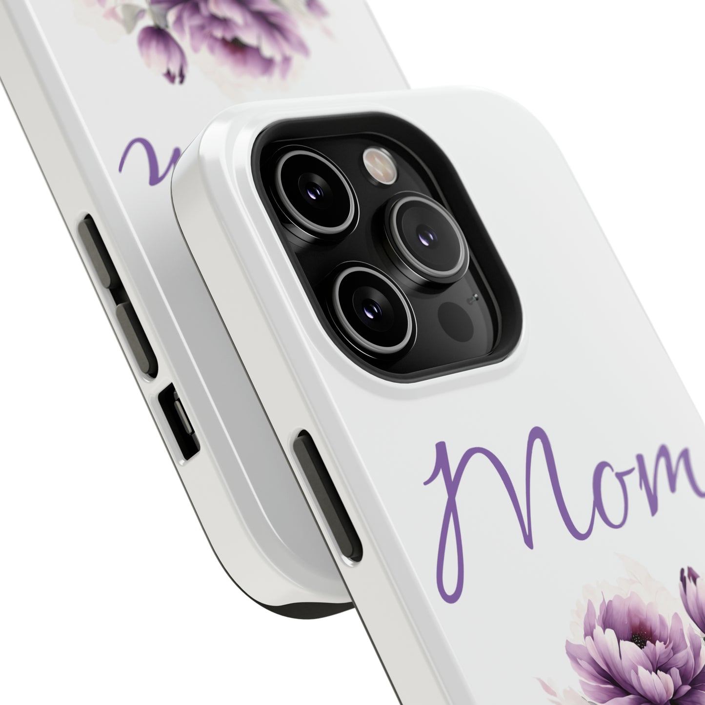 Impact-Resistant Cases- Pink and purple flowers for Mom