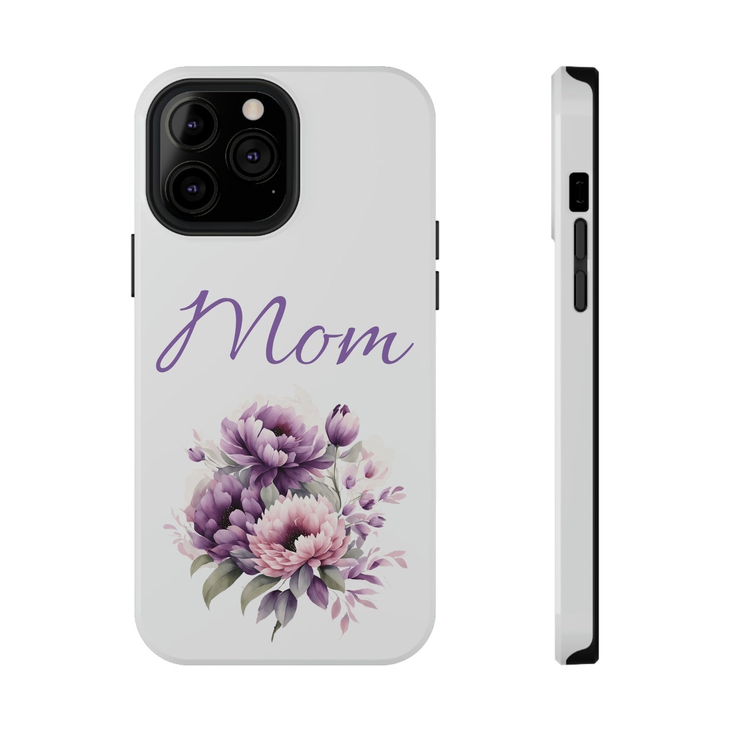 Impact-Resistant Cases- Pink and purple flowers for Mom