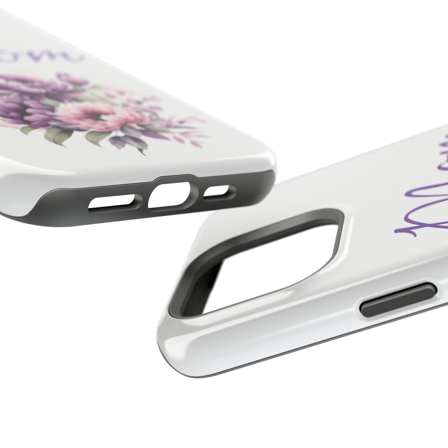 Impact-Resistant Cases- Pink and purple flowers for Mom