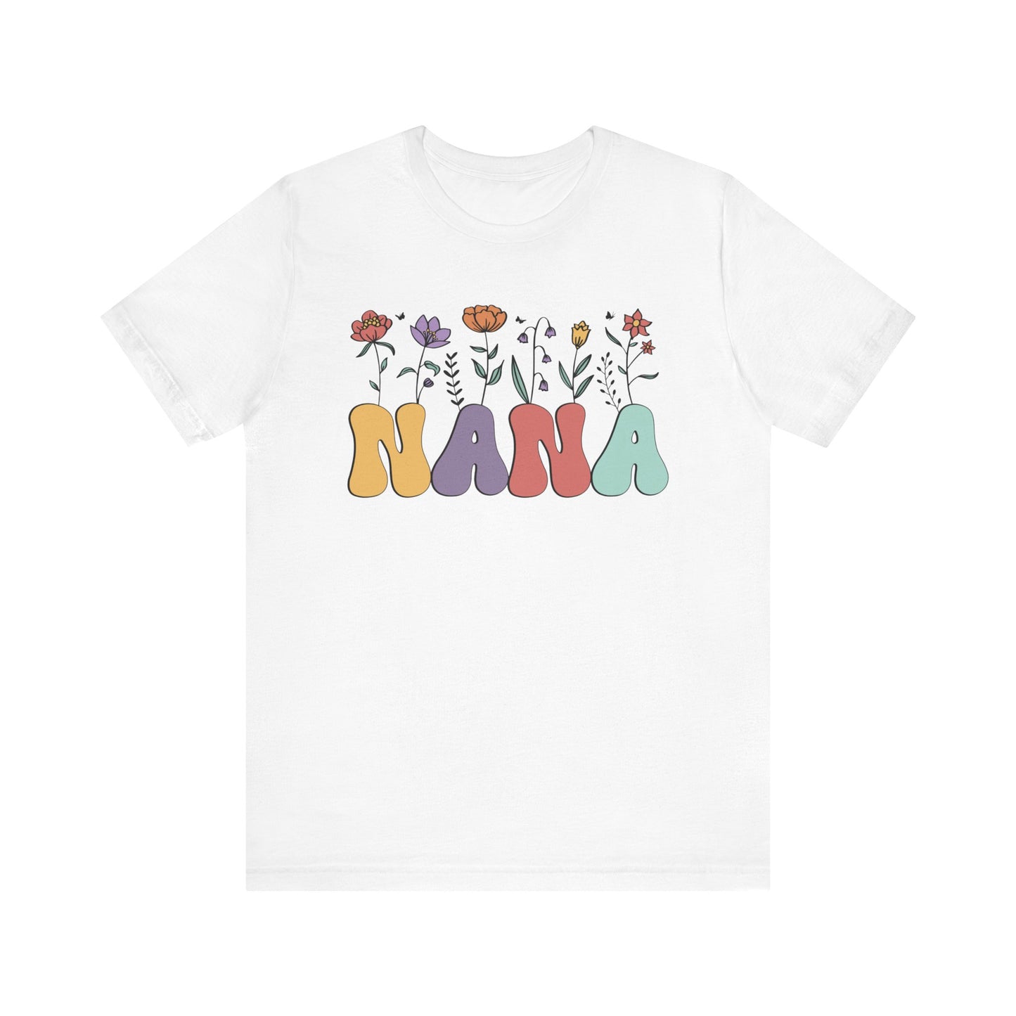 Unisex Jersey Short Sleeve Tee- Nana Floral