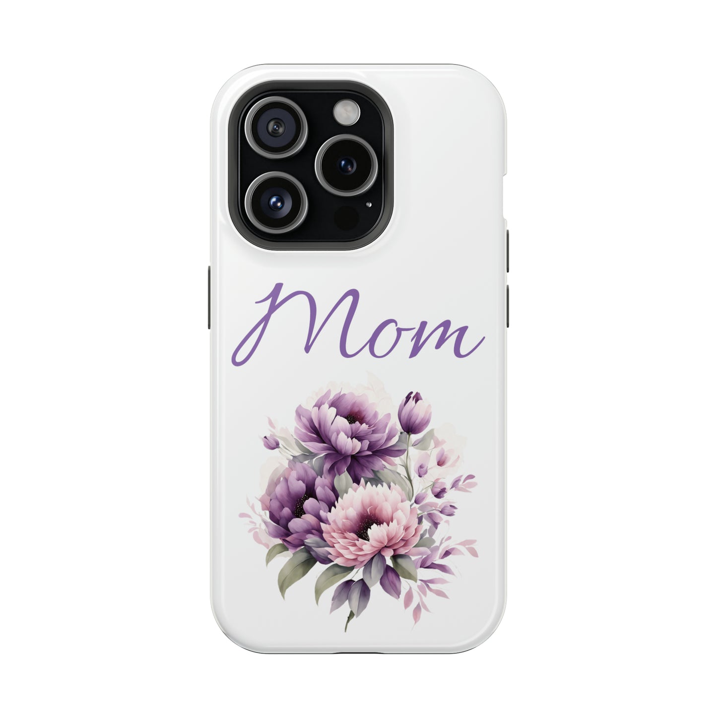 Impact-Resistant Cases- Pink and purple flowers for Mom