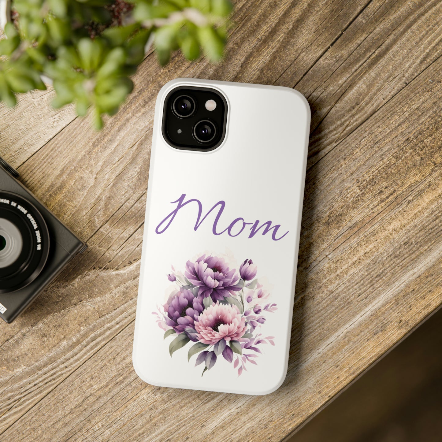 Impact-Resistant Cases- Pink and purple flowers for Mom