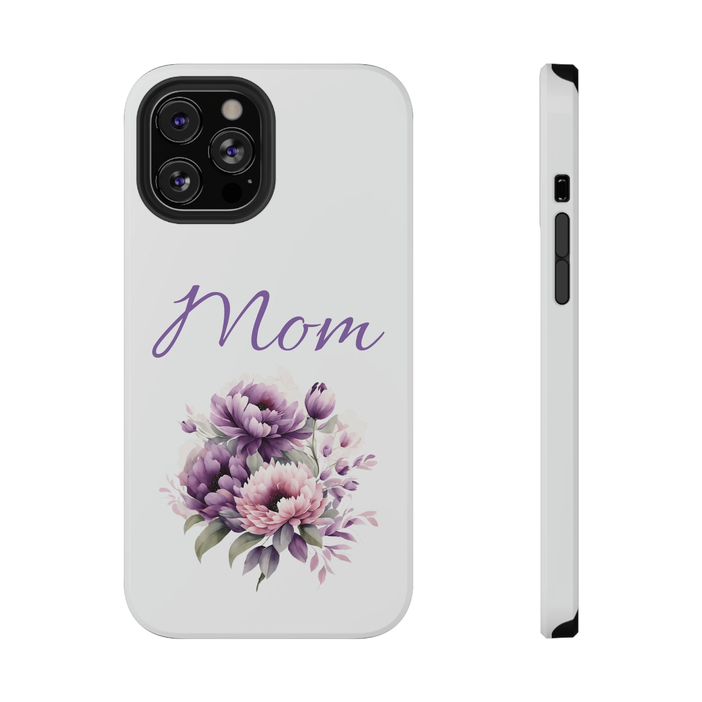 Impact-Resistant Cases- Pink and purple flowers for Mom