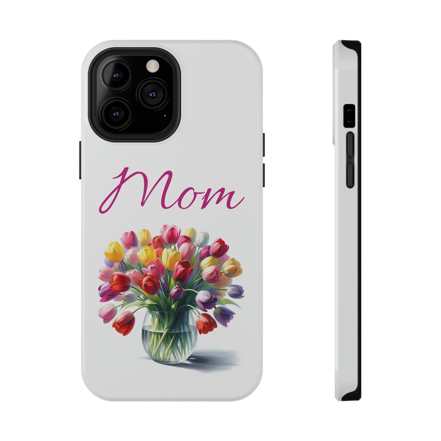 Impact-Resistant Cases- Multi color tulips for Mom