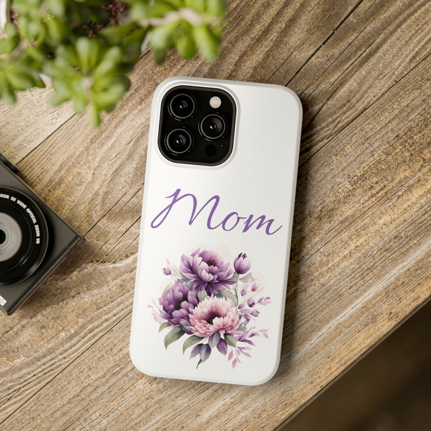 Impact-Resistant Cases- Pink and purple flowers for Mom