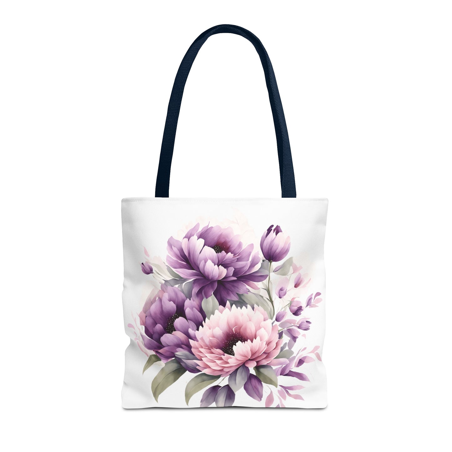 Tote Bag (AOP)- Pink and Purple Flowers