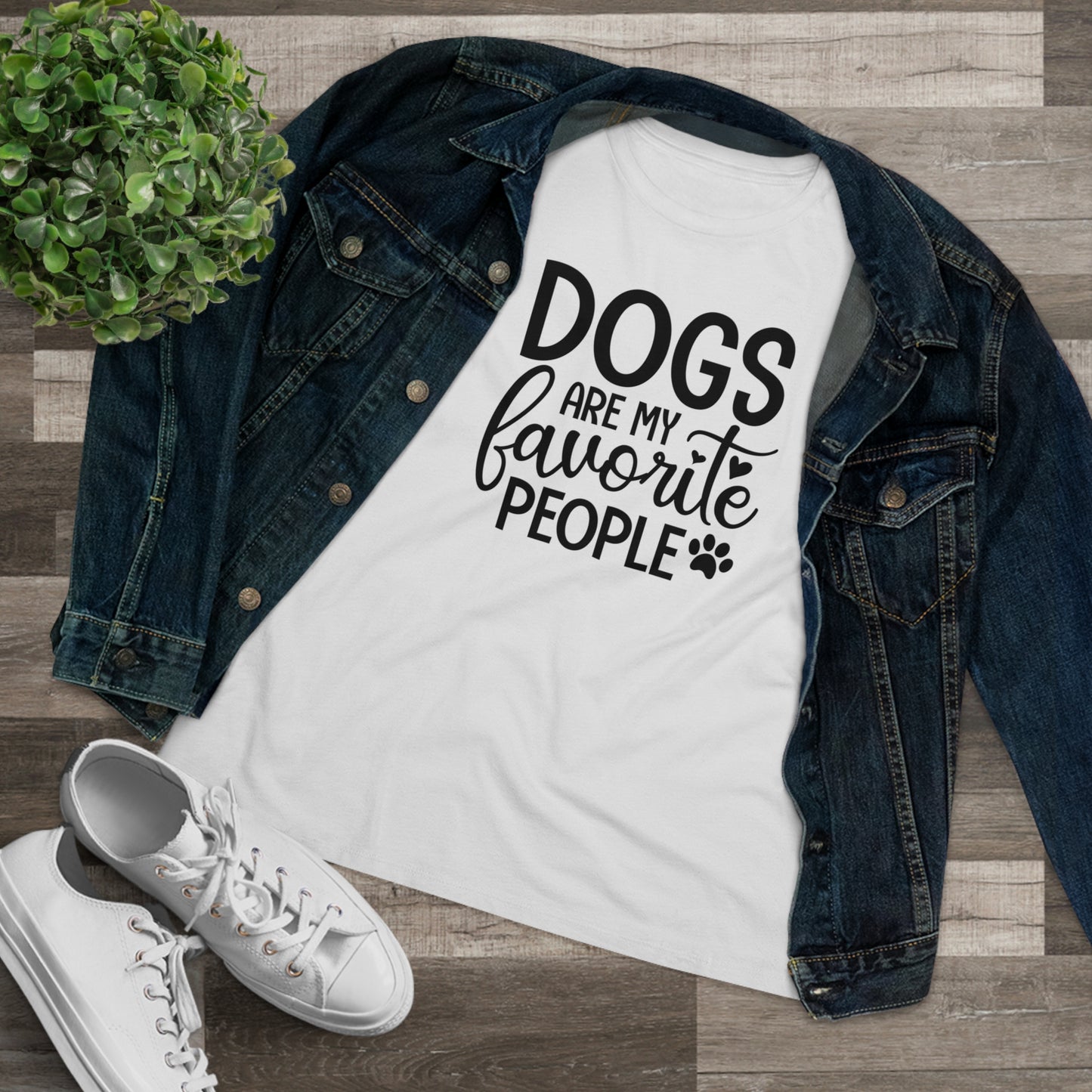 Women's Cotton Tee- Dogs are my favorite People