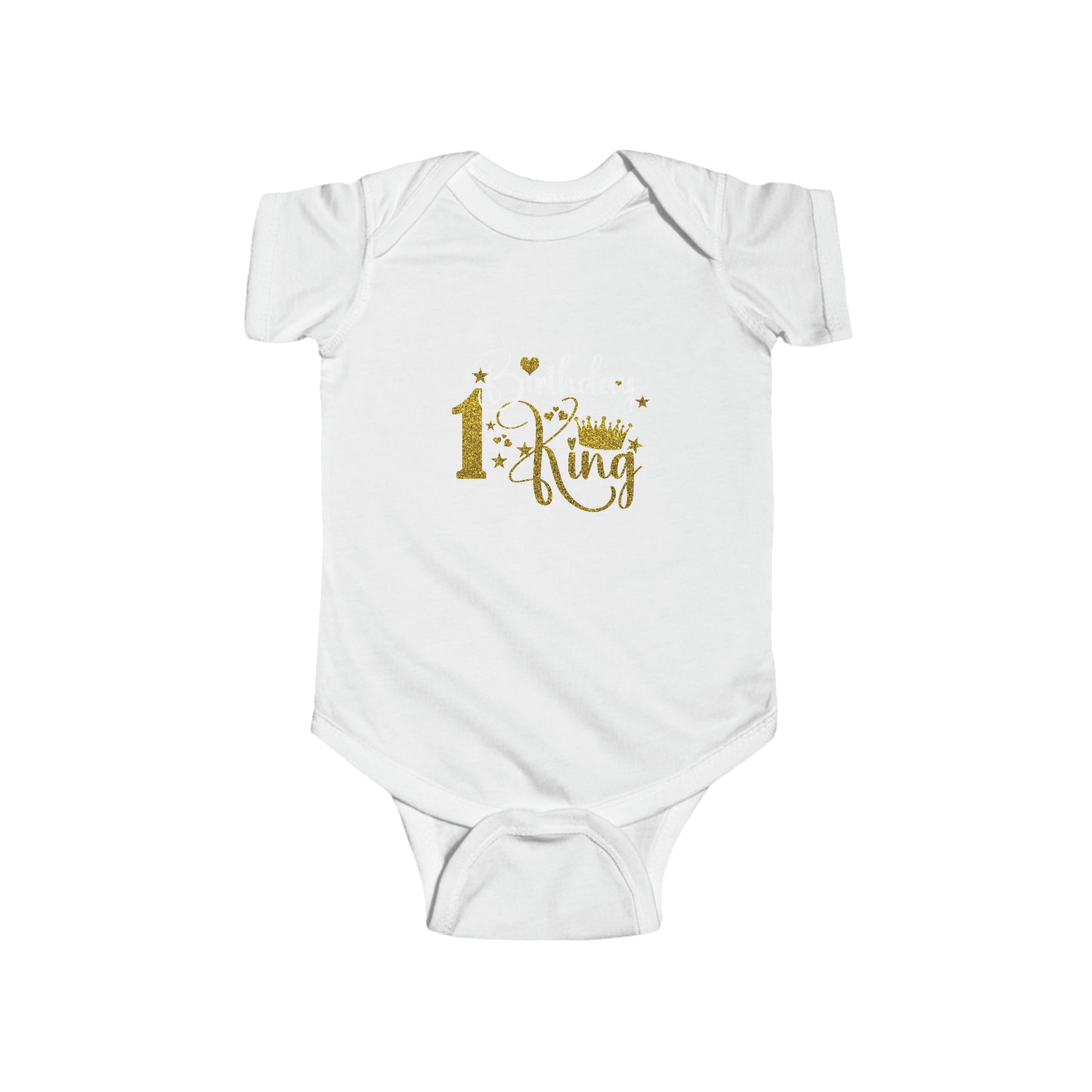 Infant Fine Jersey Bodysuit- 1st Birthday King