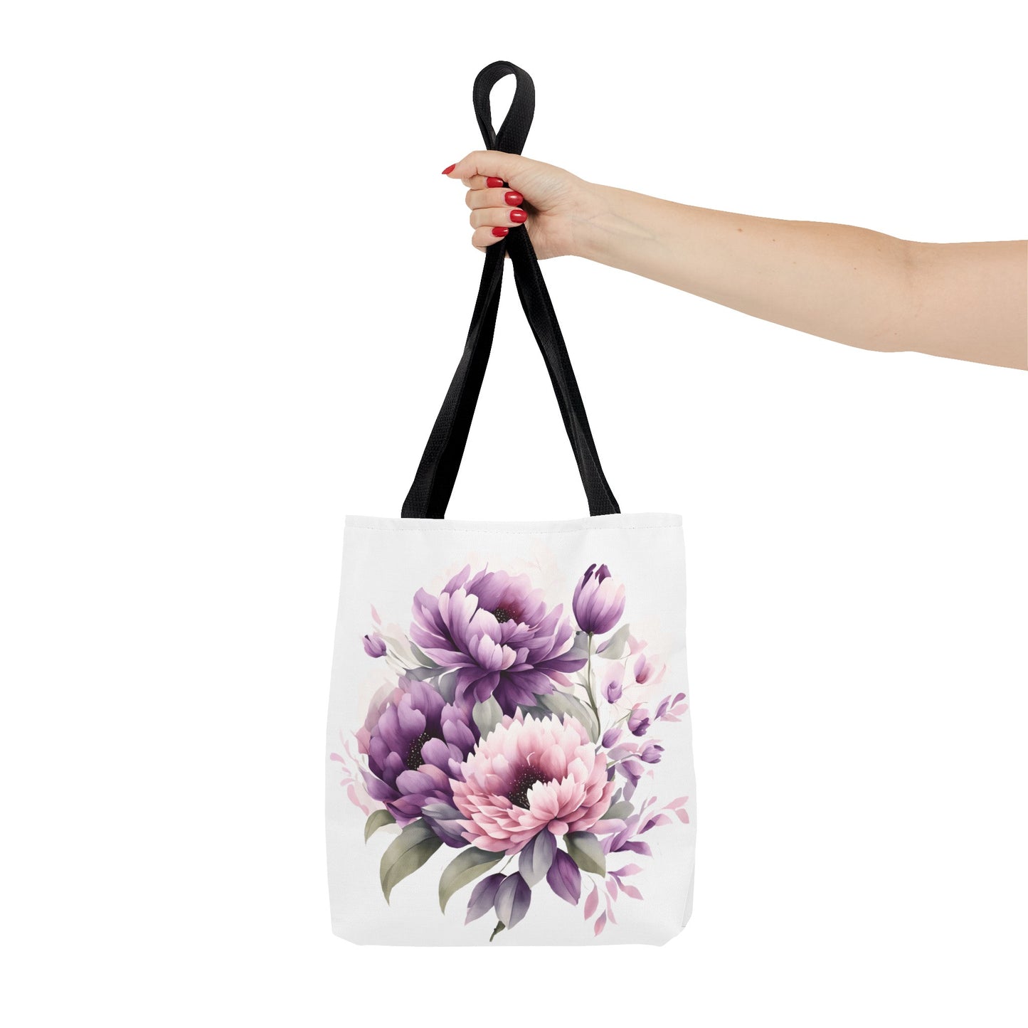 Tote Bag (AOP)- Pink and Purple Flowers