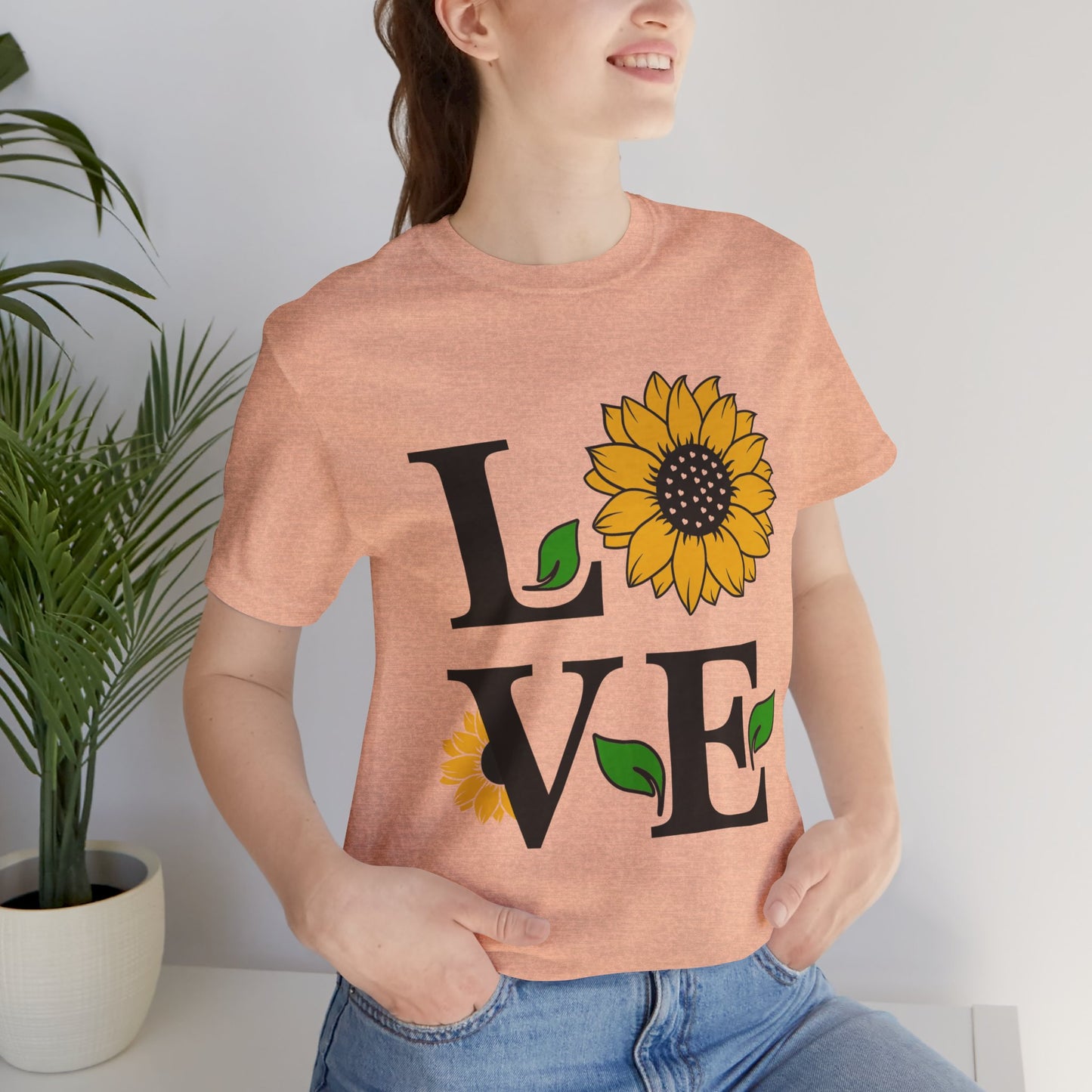 Unisex Jersey Short Sleeve Tee- Sunflower Love