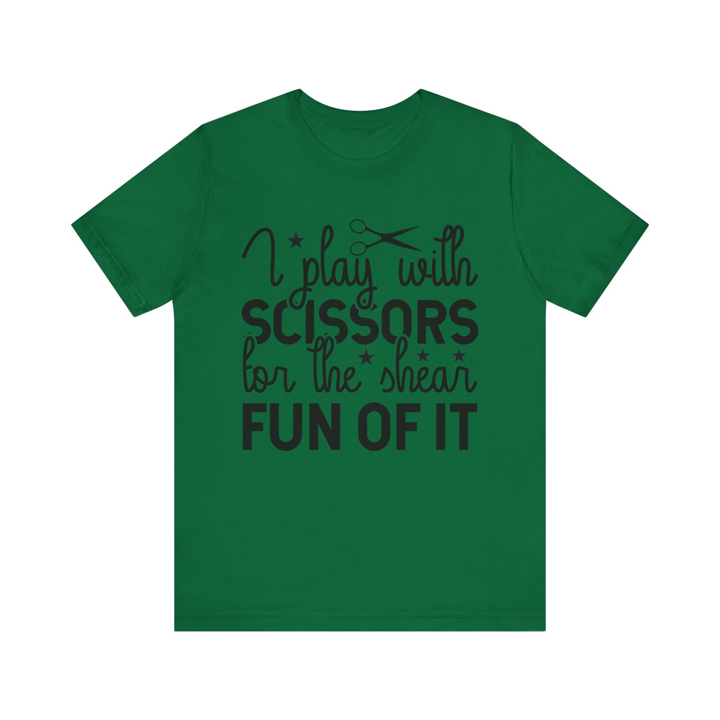 Unisex Jersey Short Sleeve Tee- Play with Scissors