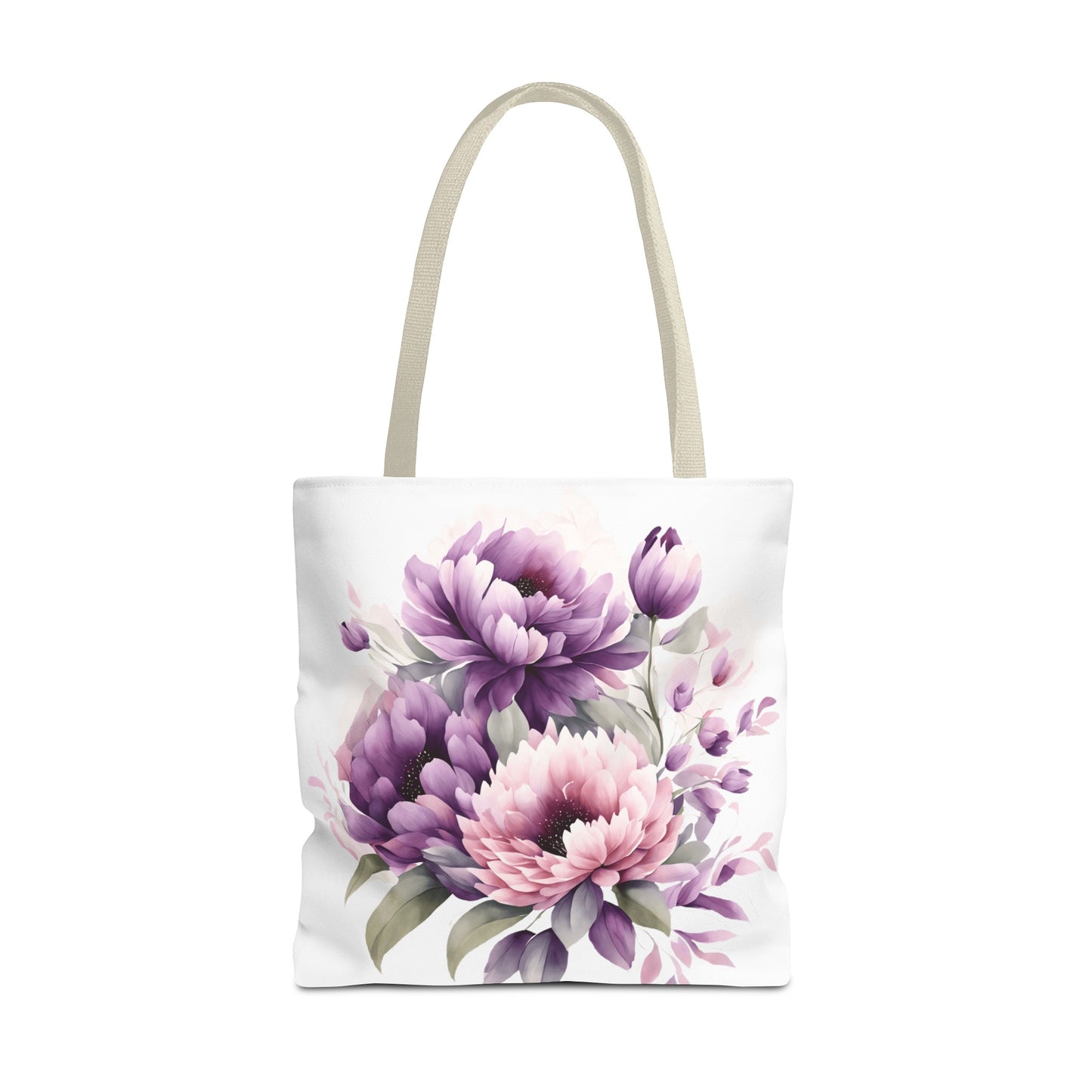 Tote Bag (AOP)- Pink and Purple Flowers