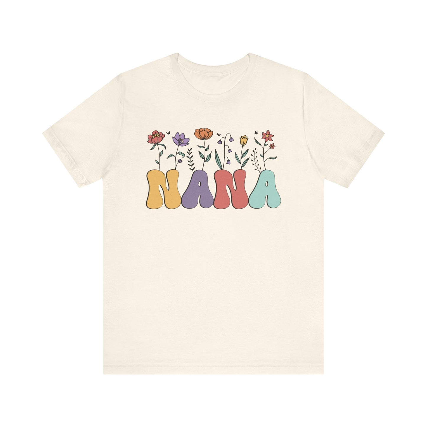 Unisex Jersey Short Sleeve Tee- Nana Floral