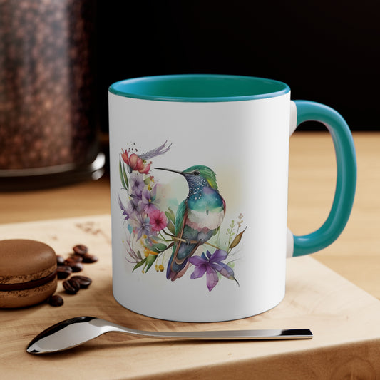 11oz Accent Mug- Hummingbird