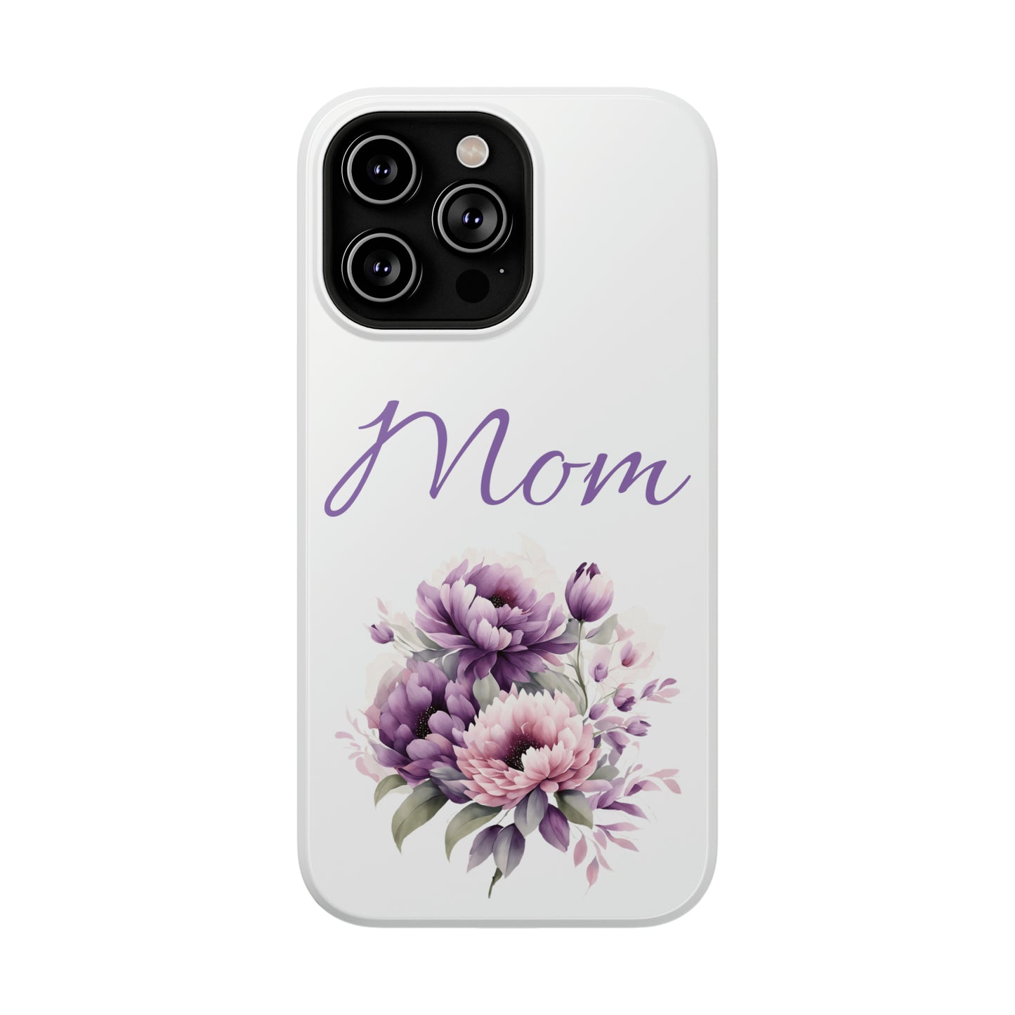 Impact-Resistant Cases- Pink and purple flowers for Mom