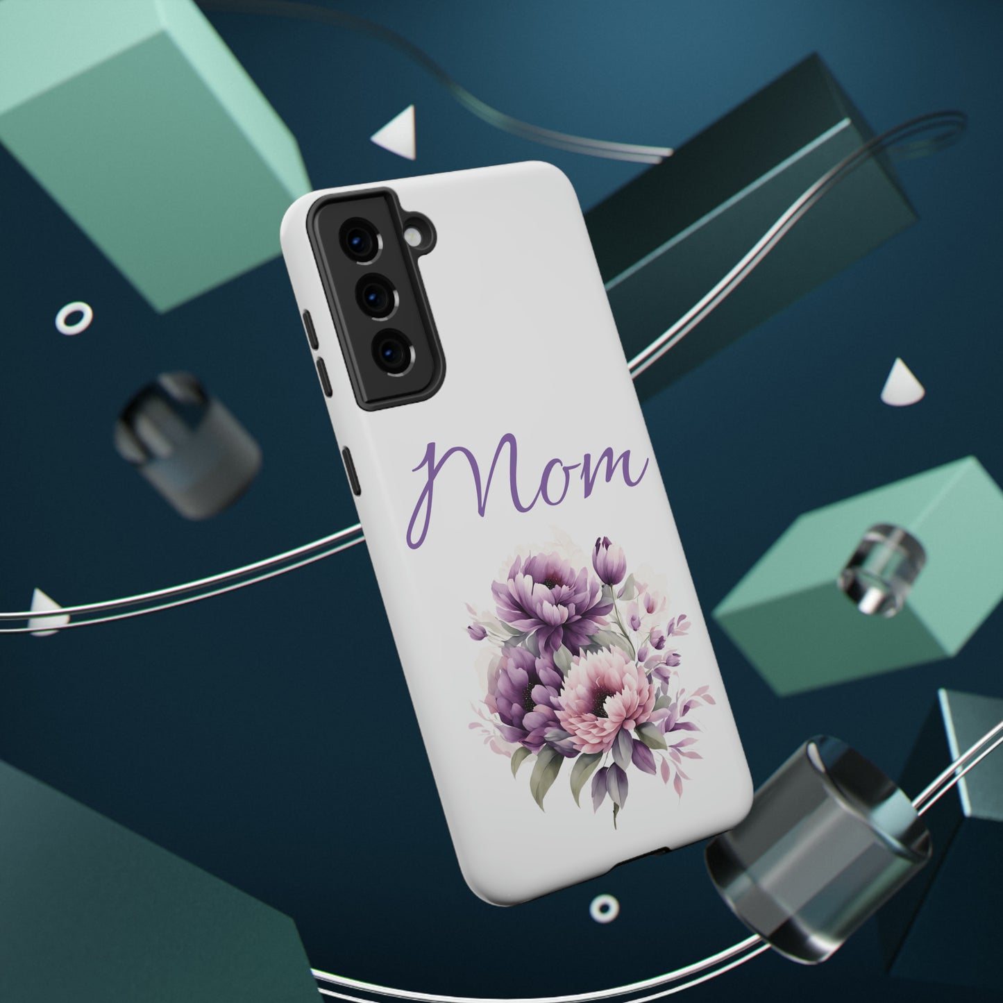 Impact-Resistant Cases- Pink and purple flowers for Mom