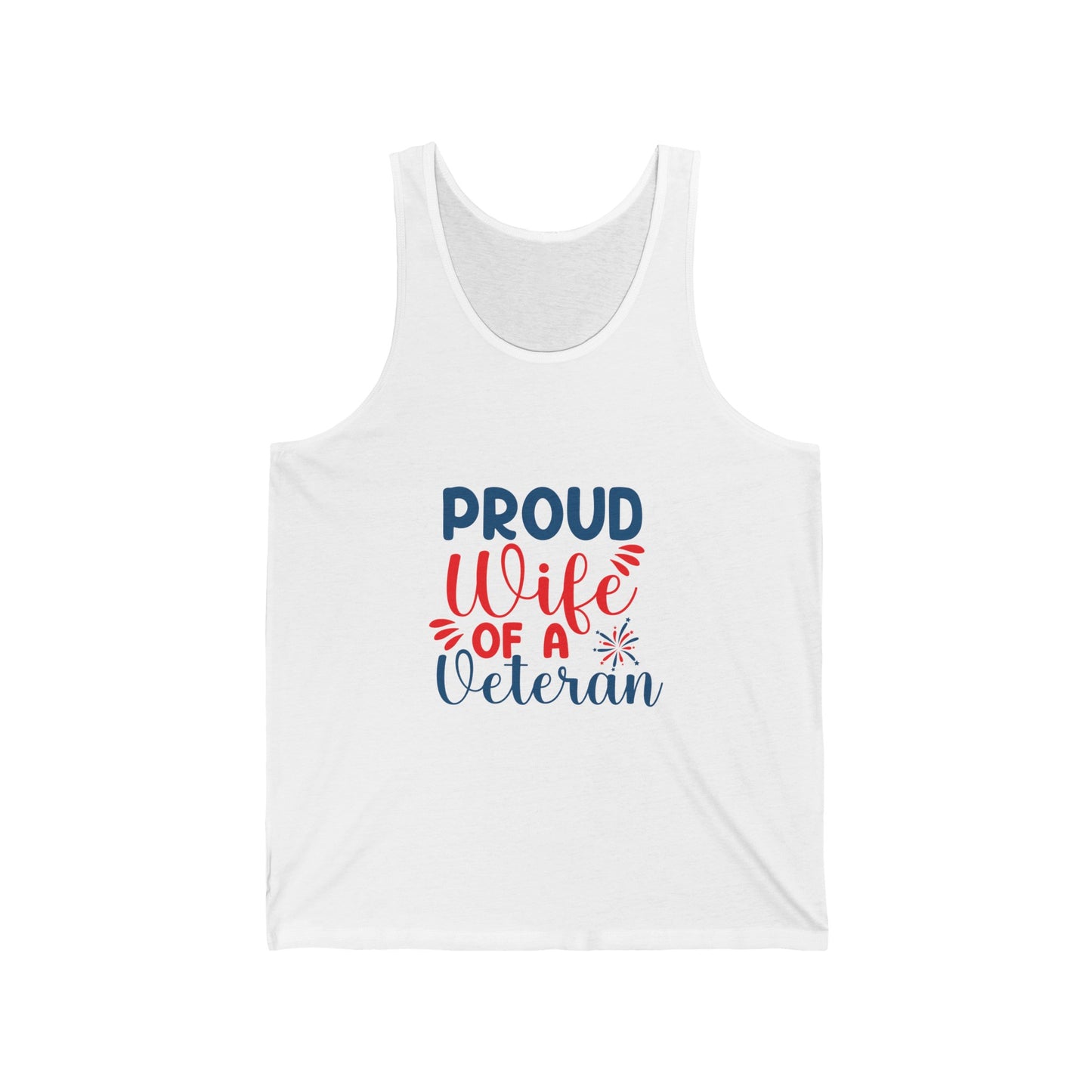 Unisex Jersey Tank-Proud Veteran Wife