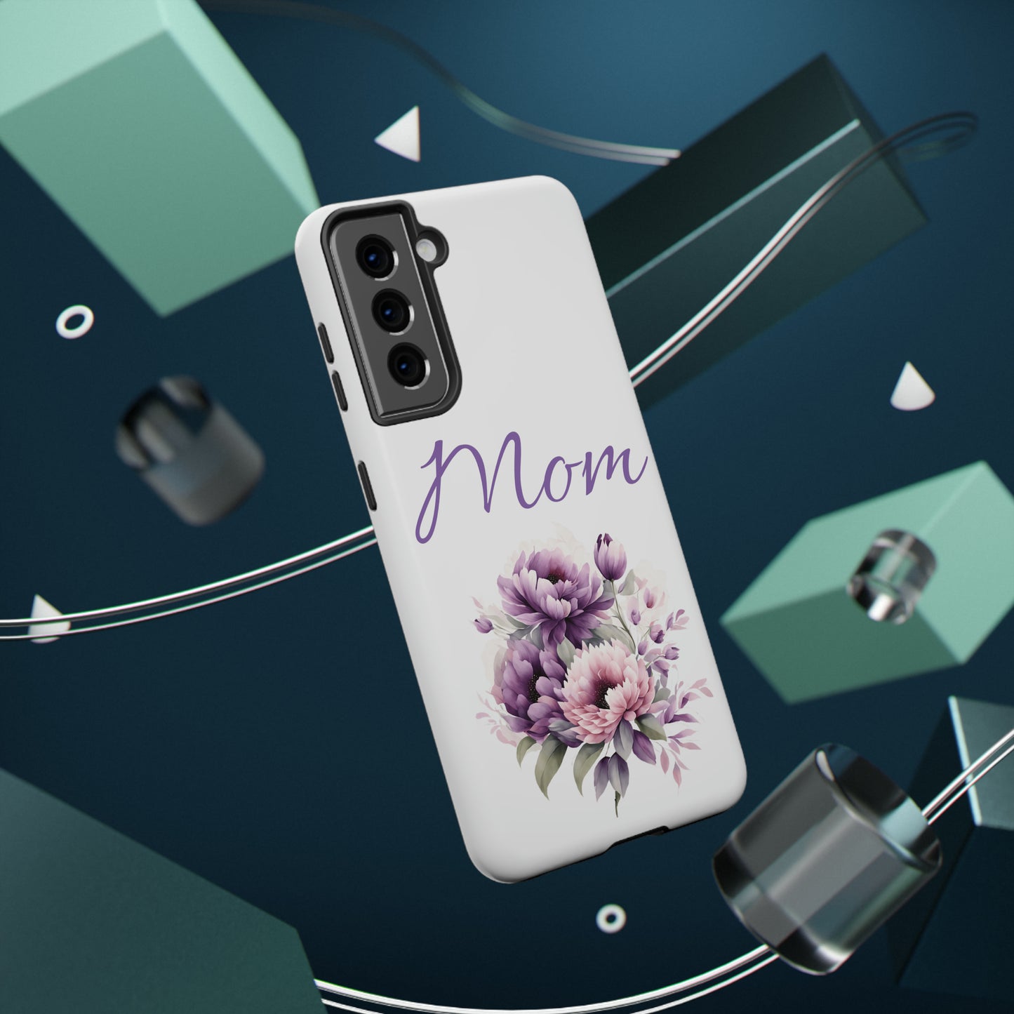 Impact-Resistant Cases- Pink and purple flowers for Mom