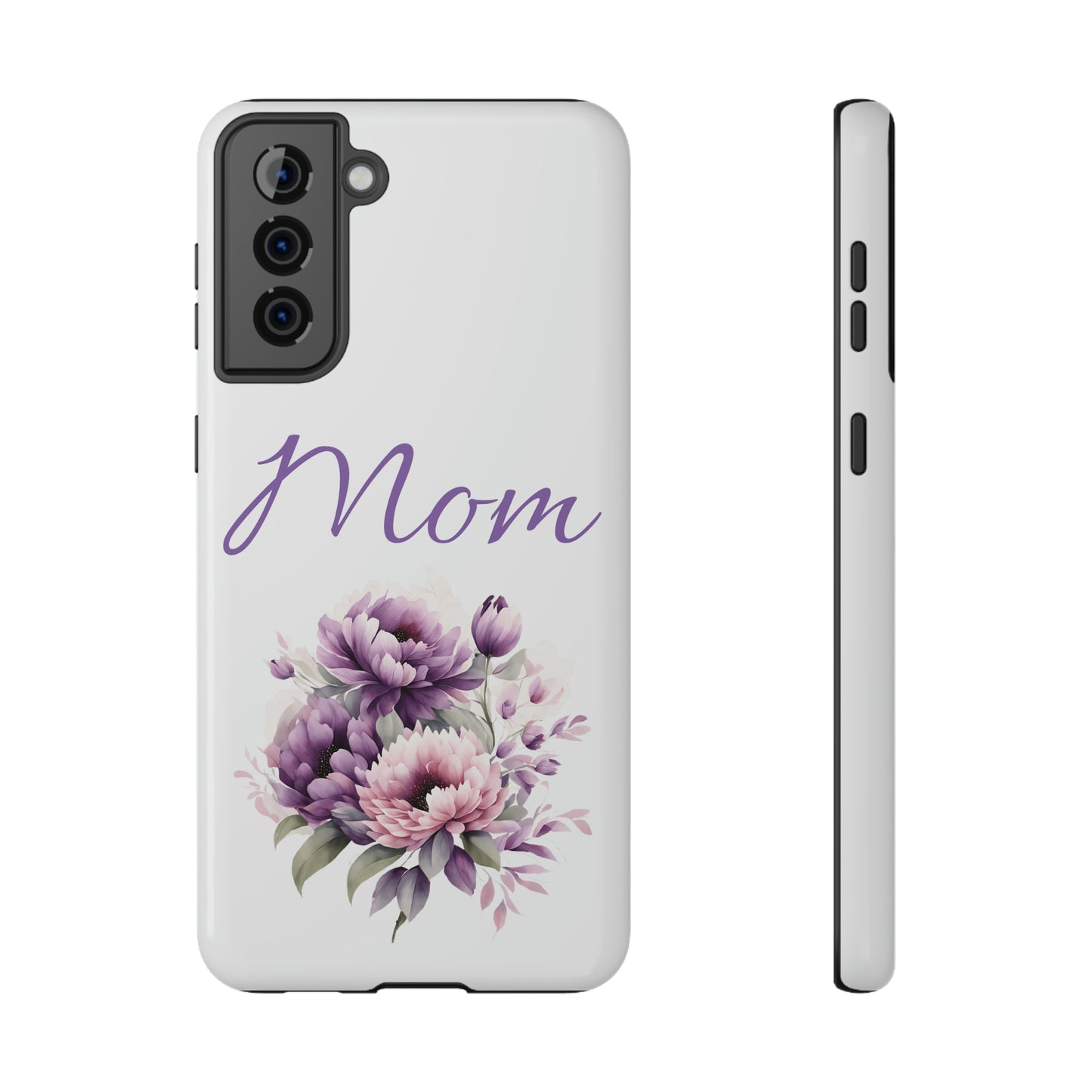 Impact-Resistant Cases- Pink and purple flowers for Mom