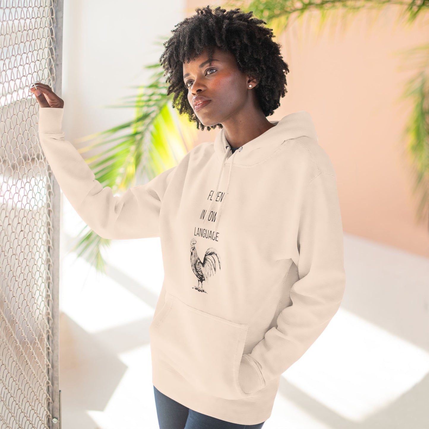 Three-Panel Fleece Hoodie