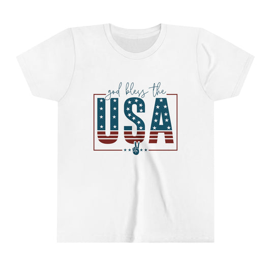 Youth Short Sleeve Tee- God Bless the USA