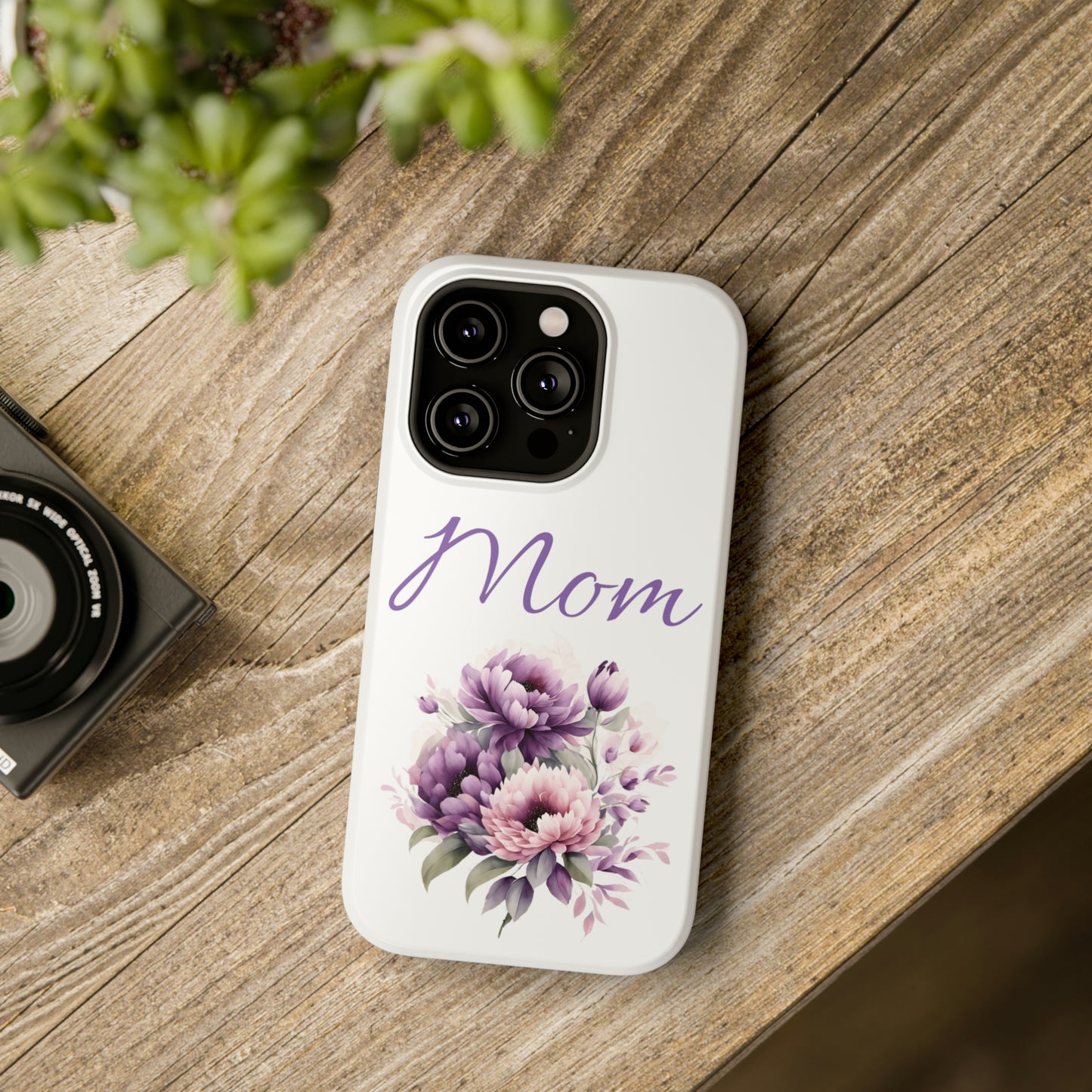 Impact-Resistant Cases- Pink and purple flowers for Mom