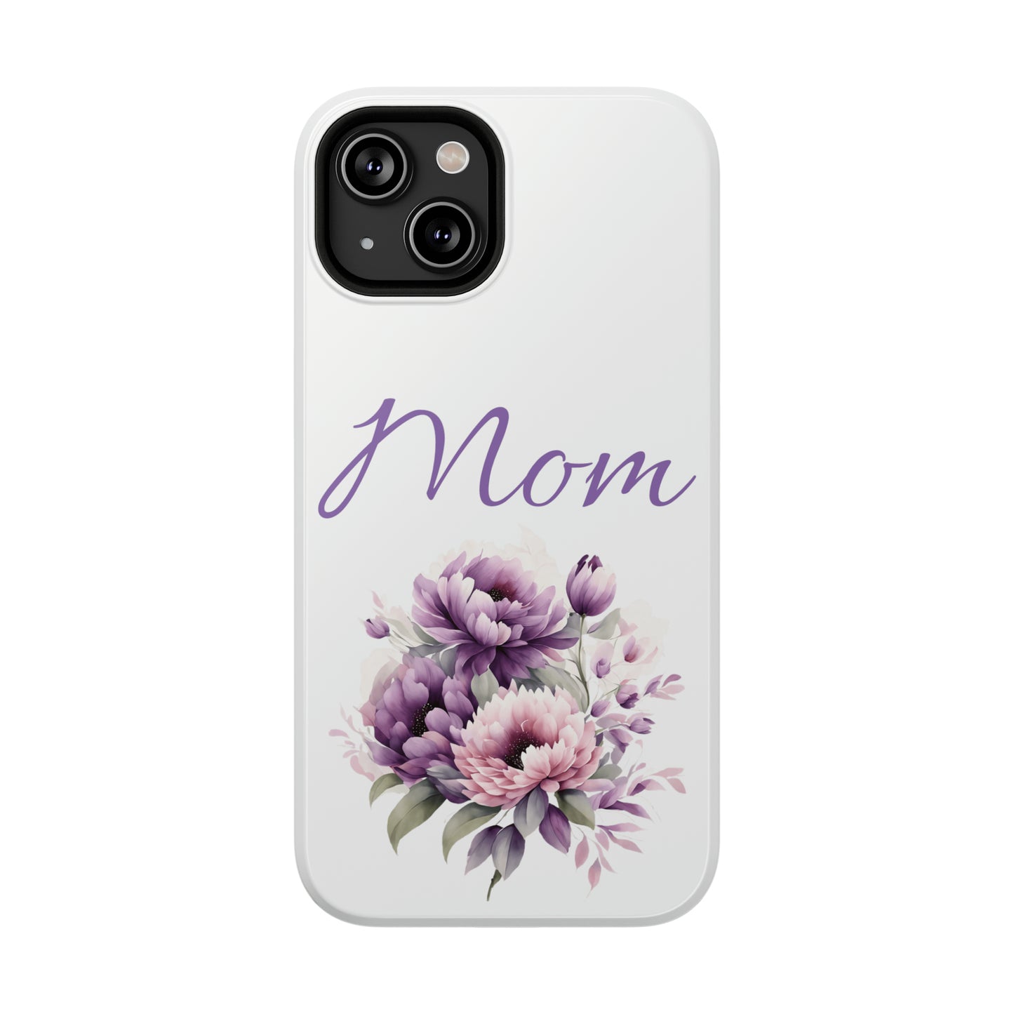 Impact-Resistant Cases- Pink and purple flowers for Mom