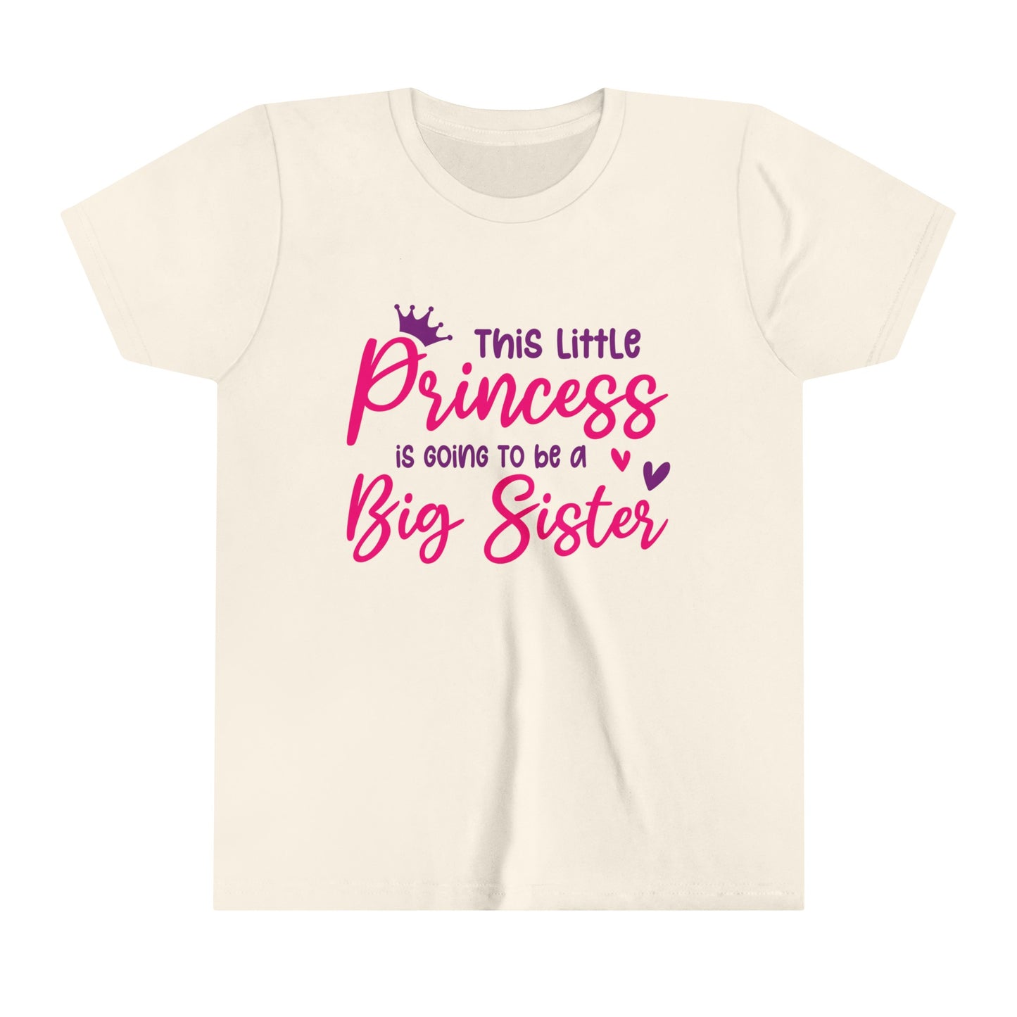 Youth Short Sleeve Tee Princess to Big Sister