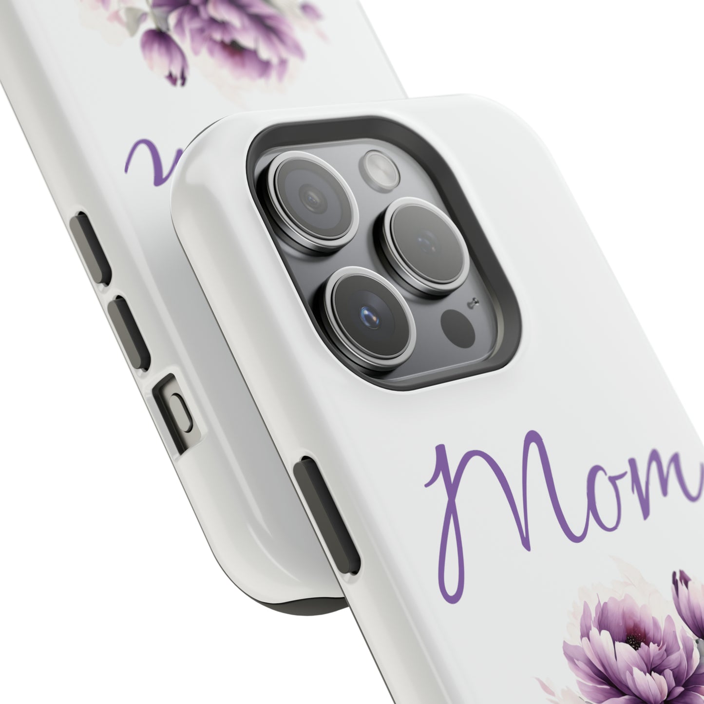 Impact-Resistant Cases- Pink and purple flowers for Mom