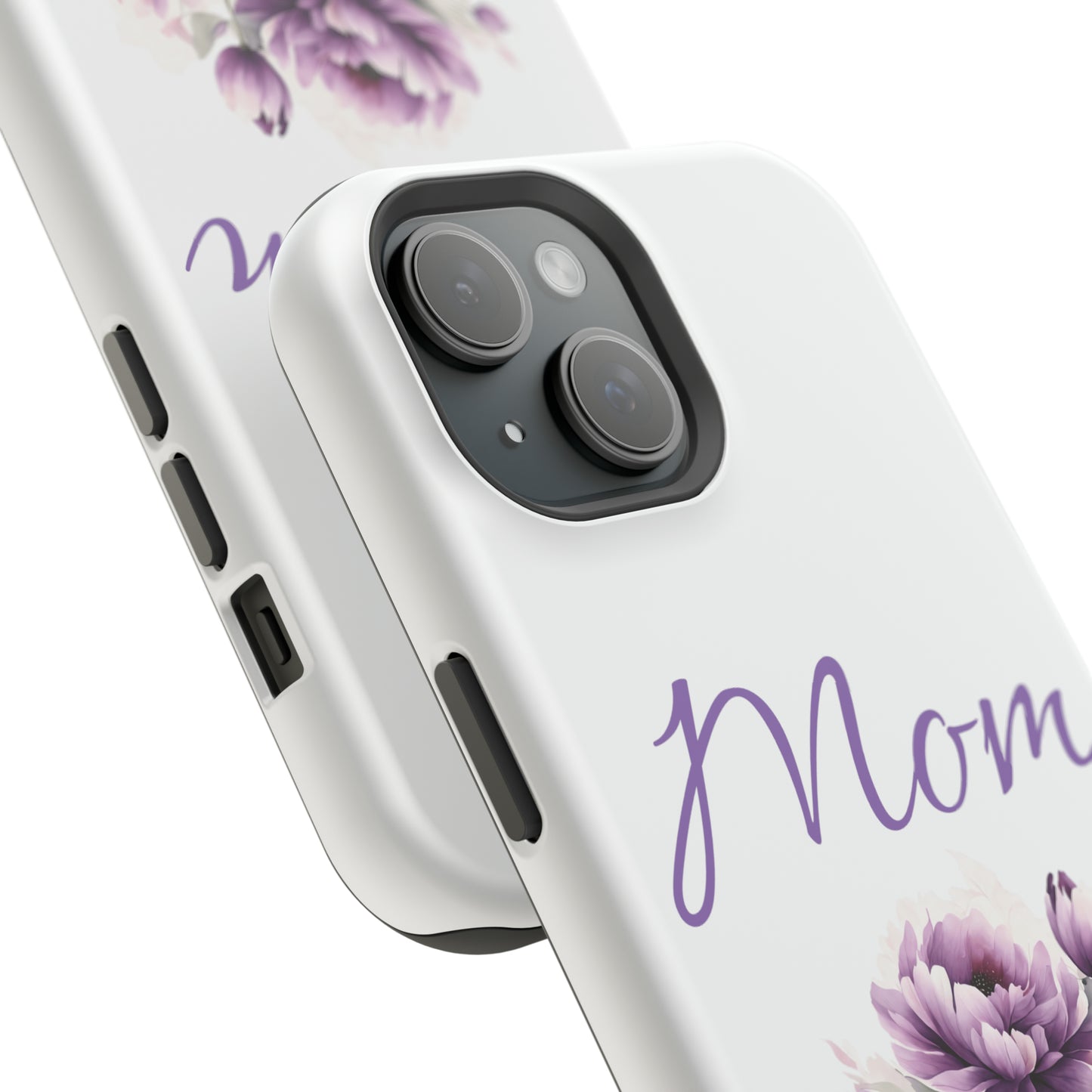 Impact-Resistant Cases- Pink and purple flowers for Mom