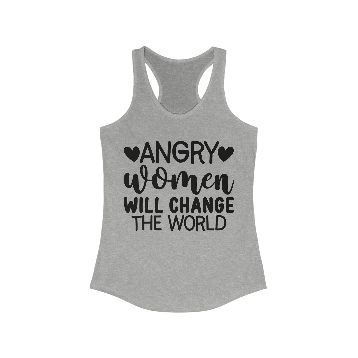 Women's Ideal Racerback Tank- Angry women