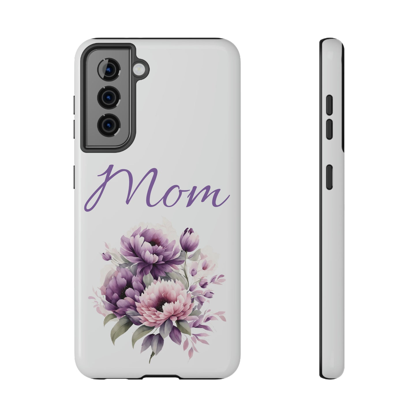 Impact-Resistant Cases- Pink and purple flowers for Mom