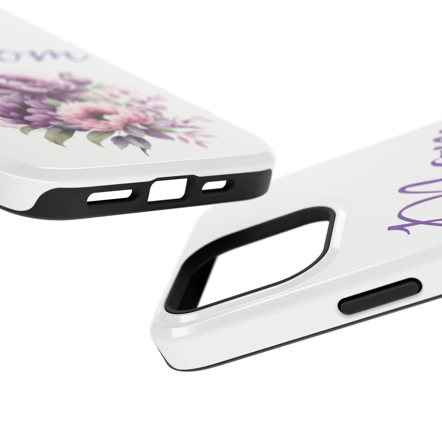 Impact-Resistant Cases- Pink and purple flowers for Mom