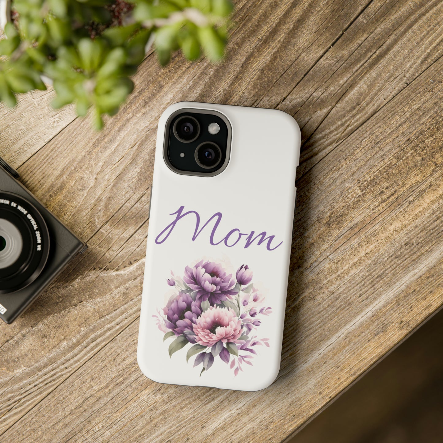 Impact-Resistant Cases- Pink and purple flowers for Mom