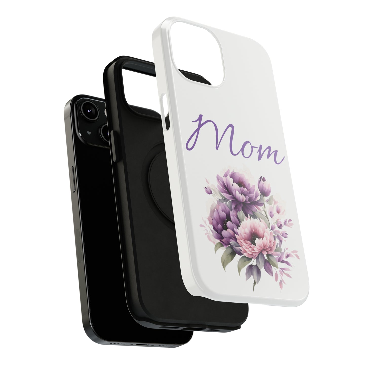 Impact-Resistant Cases- Pink and purple flowers for Mom