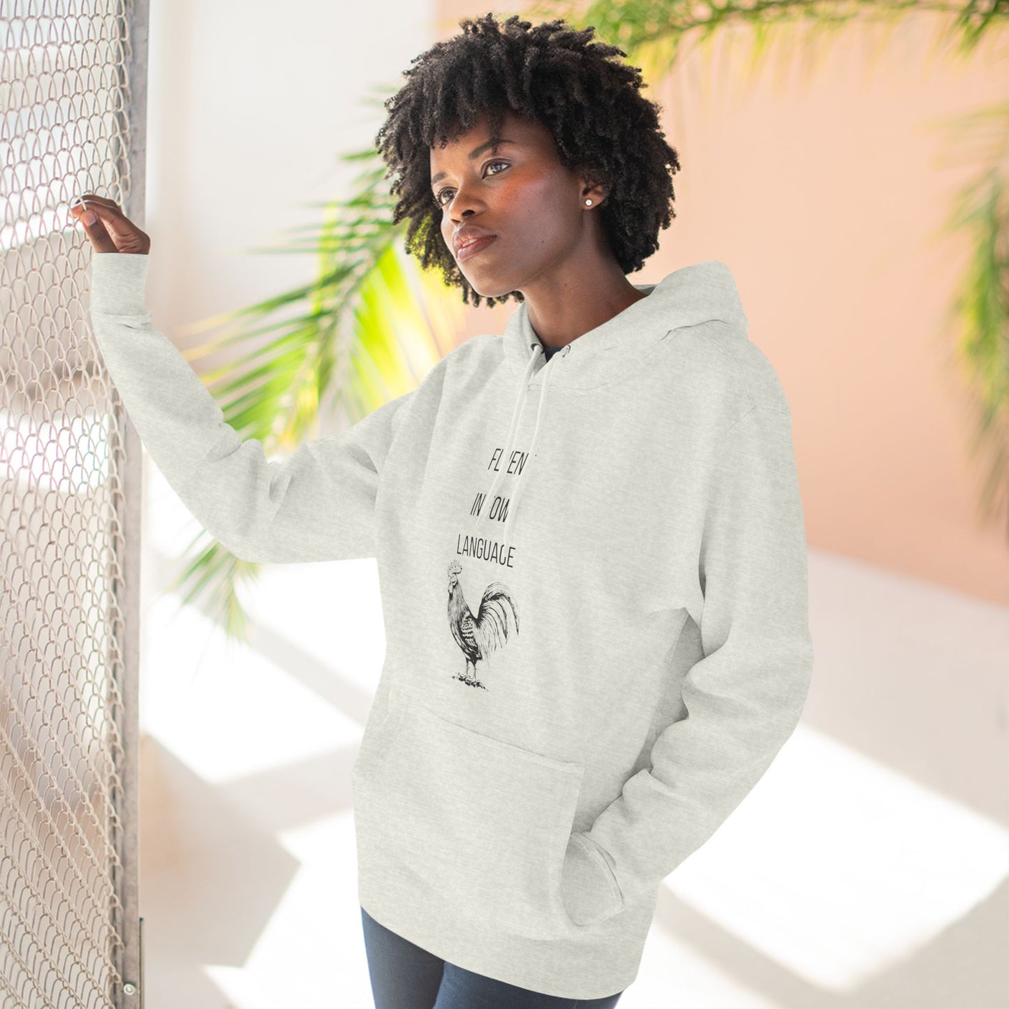 Three-Panel Fleece Hoodie