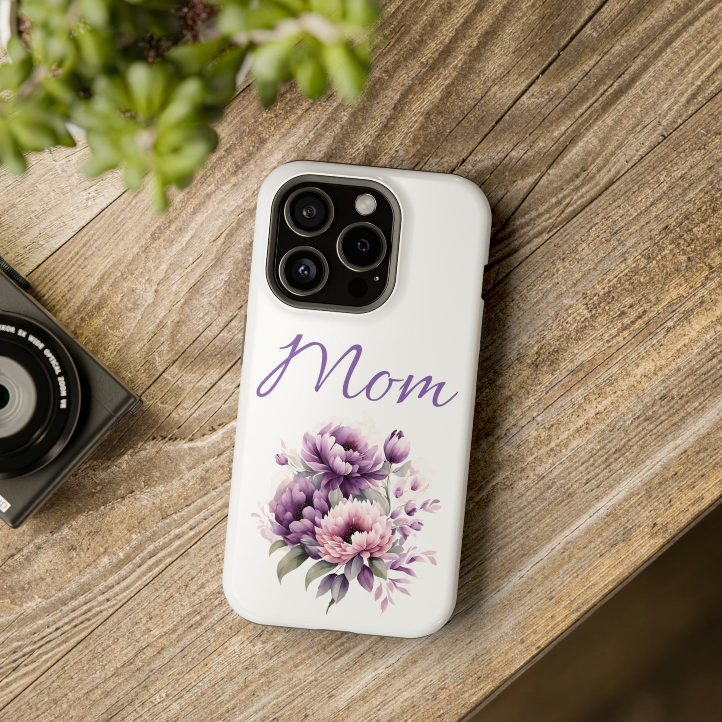 Impact-Resistant Cases- Pink and purple flowers for Mom