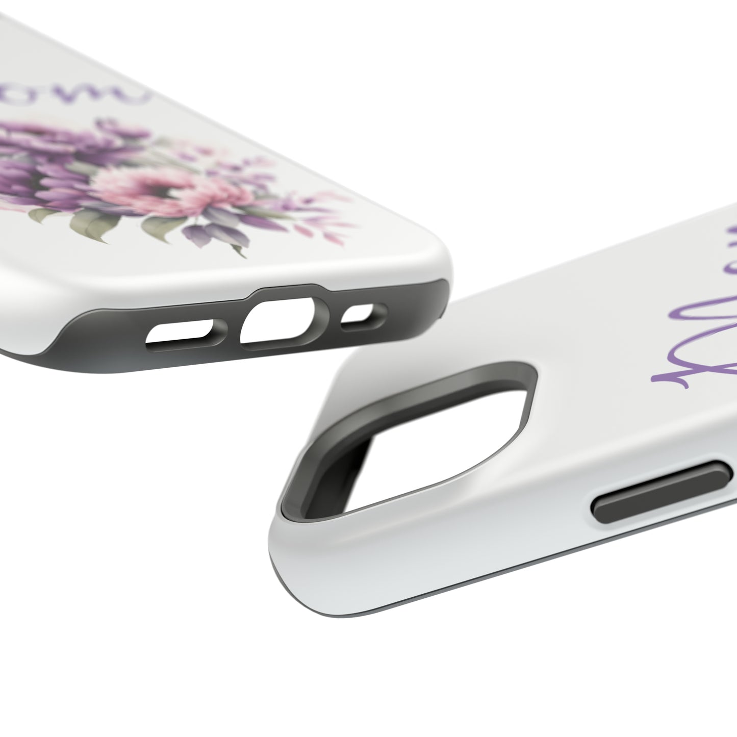 Impact-Resistant Cases- Pink and purple flowers for Mom