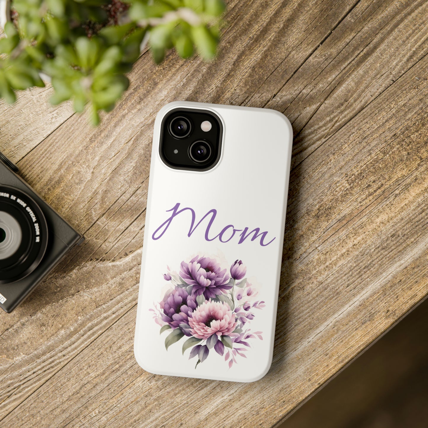 Impact-Resistant Cases- Pink and purple flowers for Mom