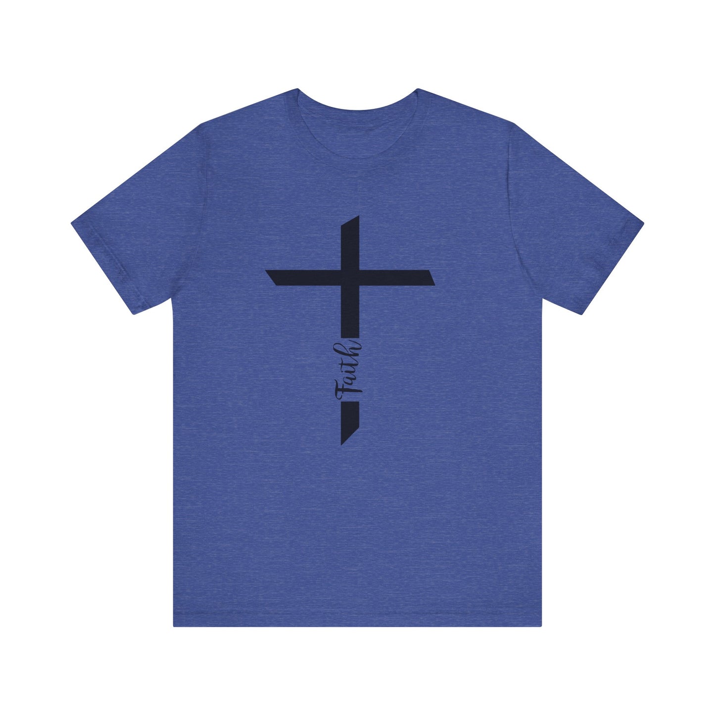 Unisex Jersey Short Sleeve Tee- Faith with Cross