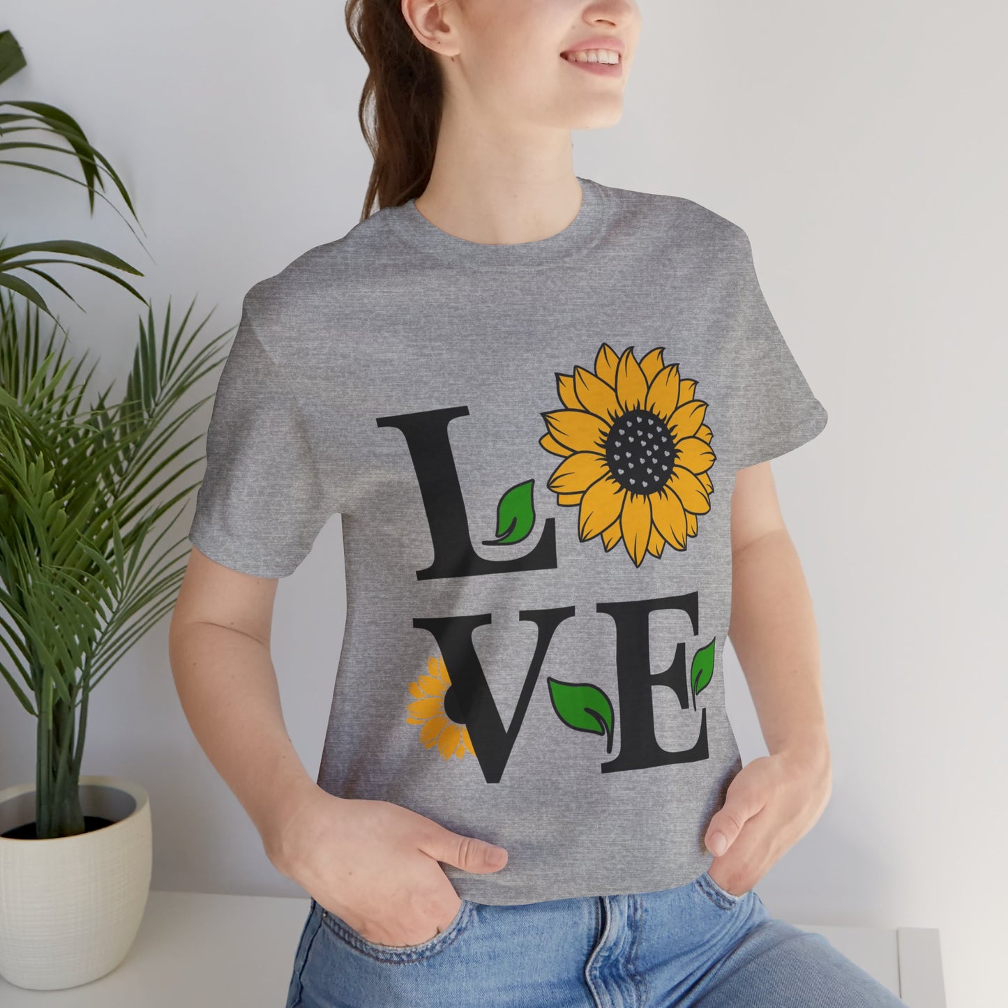 Unisex Jersey Short Sleeve Tee- Sunflower Love