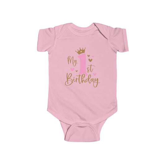 Infant Fine Jersey Bodysuit- 1st Birthday Girl