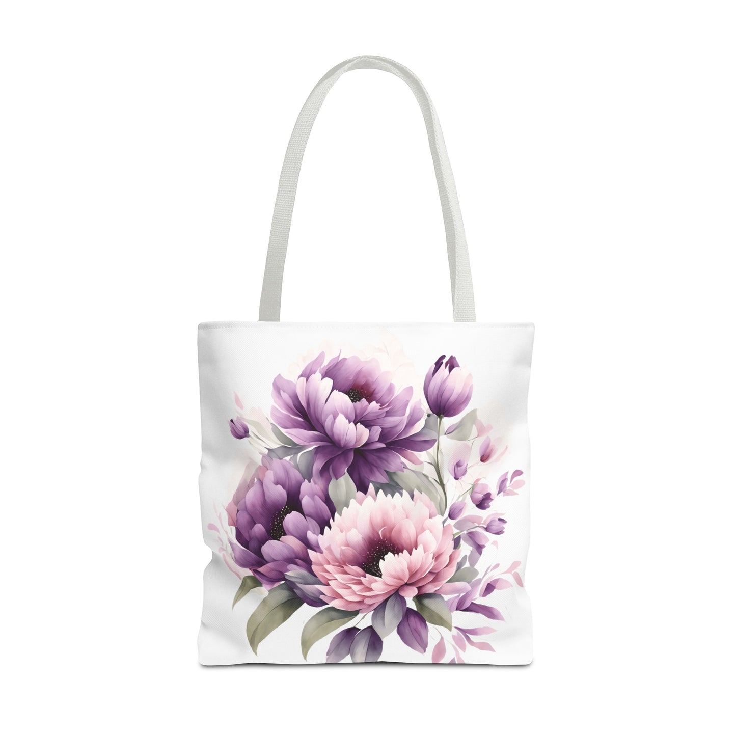 Tote Bag (AOP)- Pink and Purple Flowers