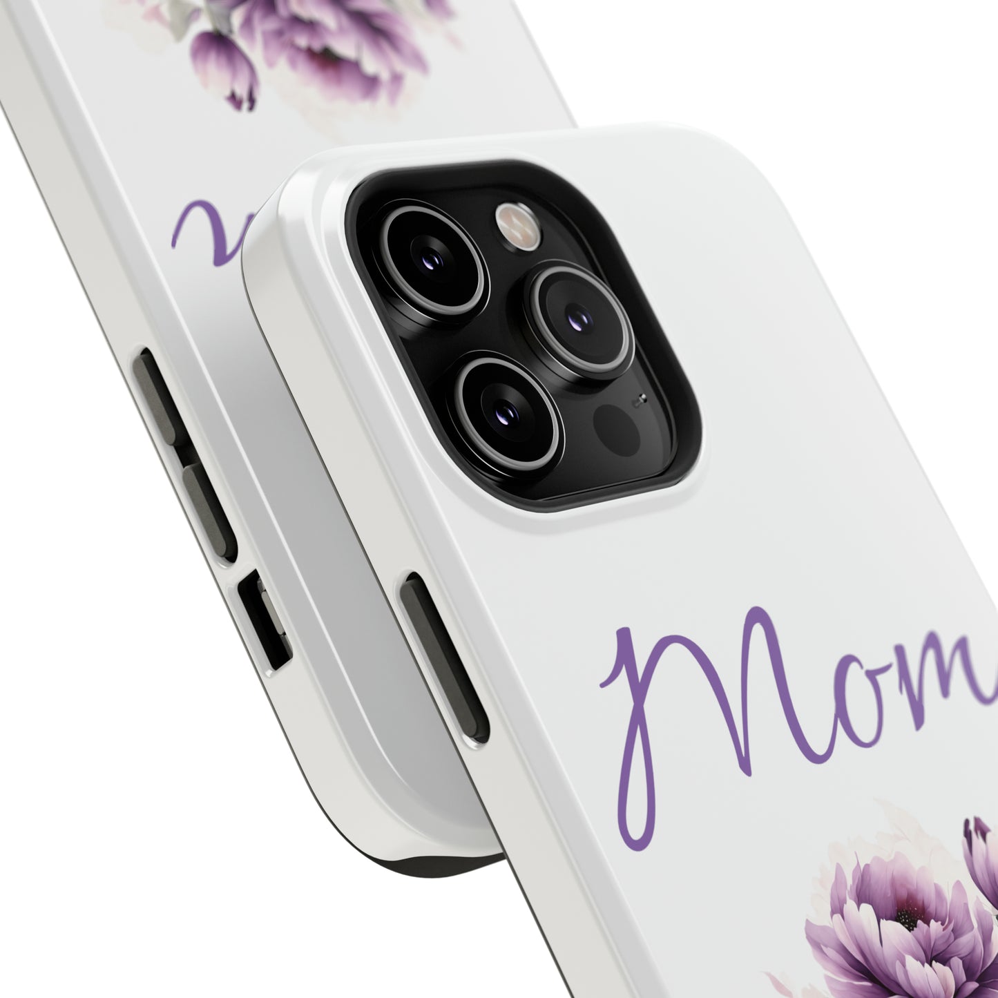 Impact-Resistant Cases- Pink and purple flowers for Mom