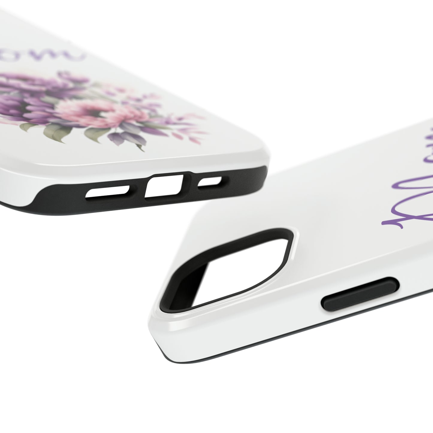 Impact-Resistant Cases- Pink and purple flowers for Mom